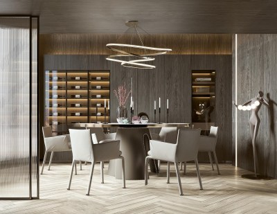 现代家居餐厅3D模型下载